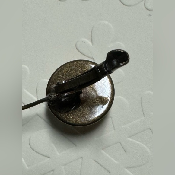 ❄️ SALE! BRAND NEW FA LA LA Holiday Leverback Earrings Antique Bronze & Glass - Picture 7 of 11